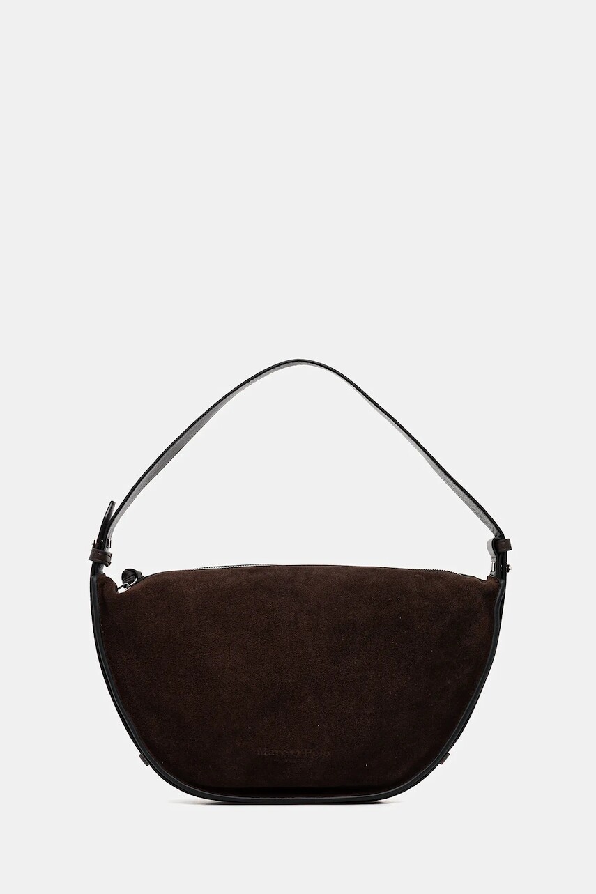 Semišová kabelka Marc O'Polo hnedá farba, 5000009153