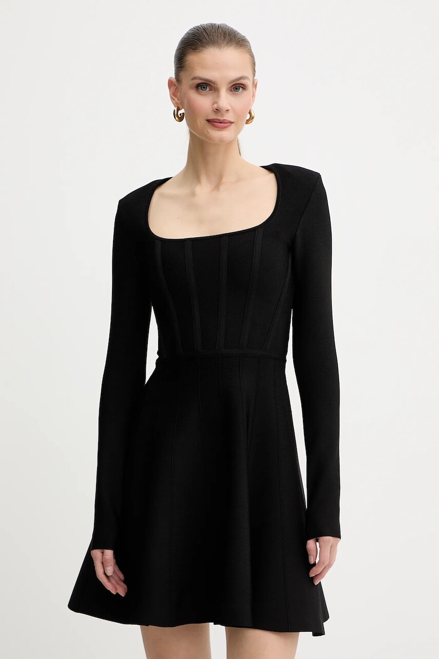 Šaty Marciano by Guess AISHA čierna farba, mini, áčkový strih, 5BGK11 5036Z