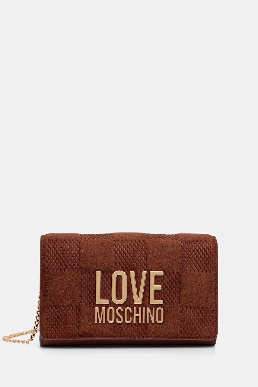 Kabelka Love Moschino hnedá farba, JC4127PP0NKB120A