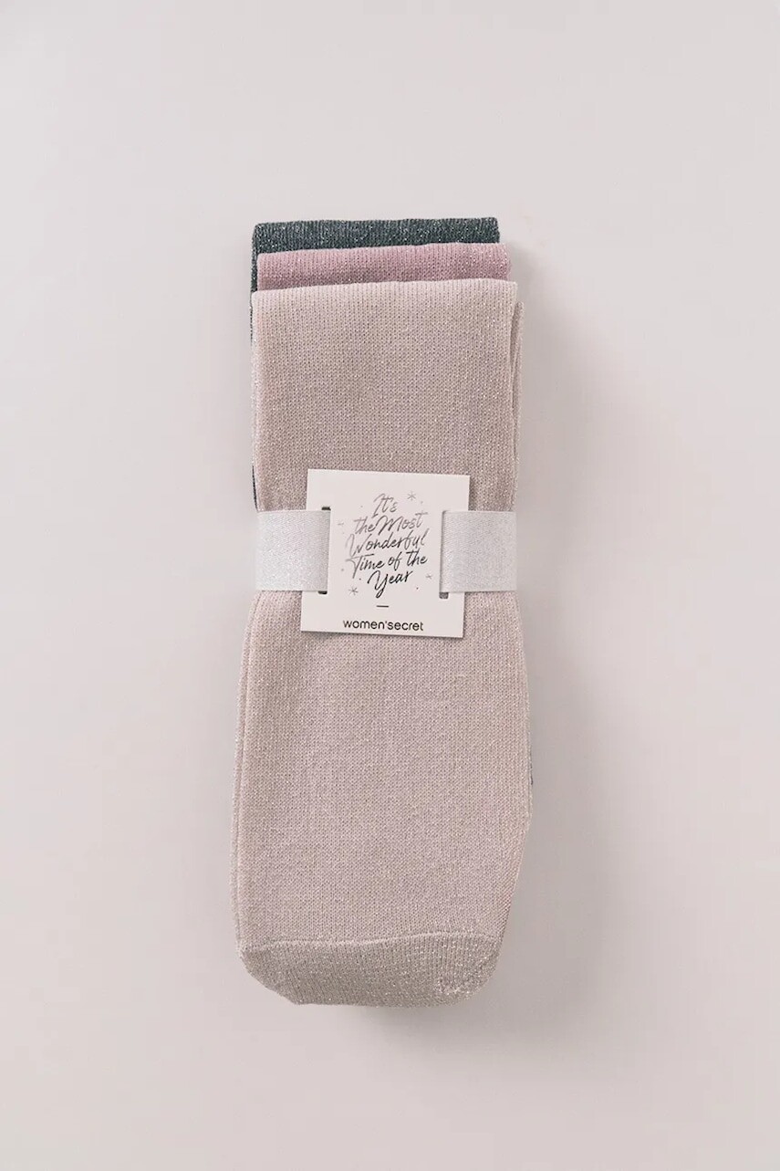 Ponožky women'secret 3-pak ružová farba, 4482729