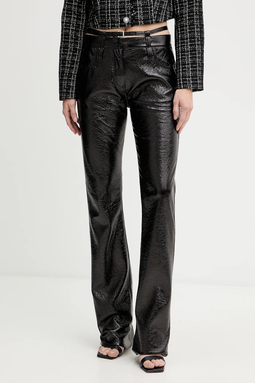 Nohavice Pinko čierna farba, zvony, vysoký pás, 105950 A2YG