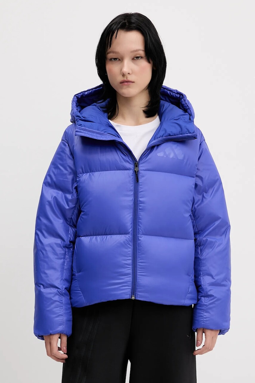 Páperová bunda adidas adidas x Z.N.E modrá farba, zimná, JW1517