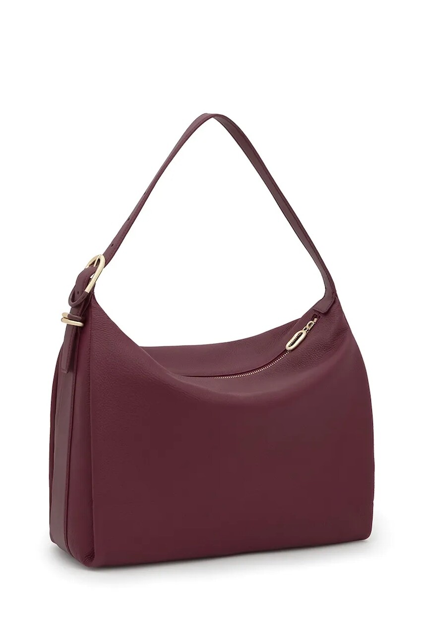 Kožená kabelka Tous FOLD bordová farba, 2002308621