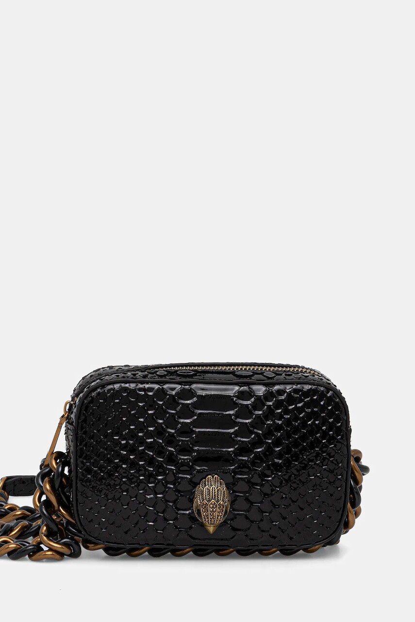 Kožená kabelka Kurt Geiger London KENSINGTON čierna farba, 9321100719