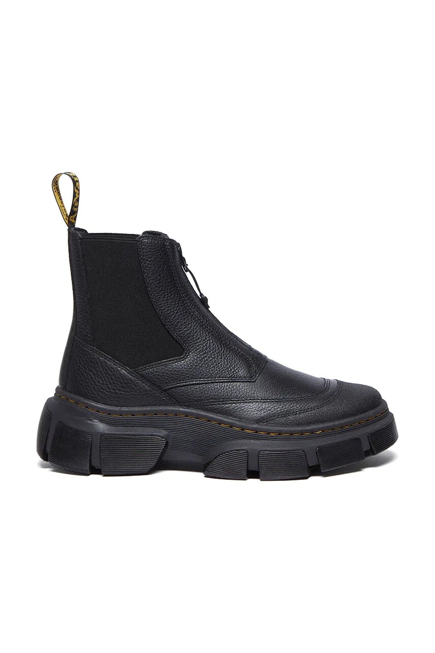 Kožené topánky chelsea Dr. Martens DMXL Zip Chelsea čierna farba, na platforme, DM41070001