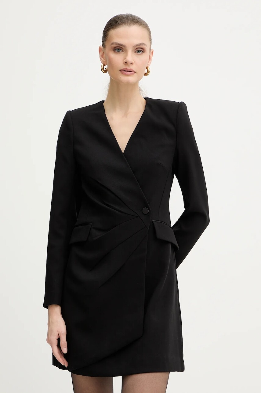 Šaty Morgan čierna farba, mini, áčkový strih, RCLIF