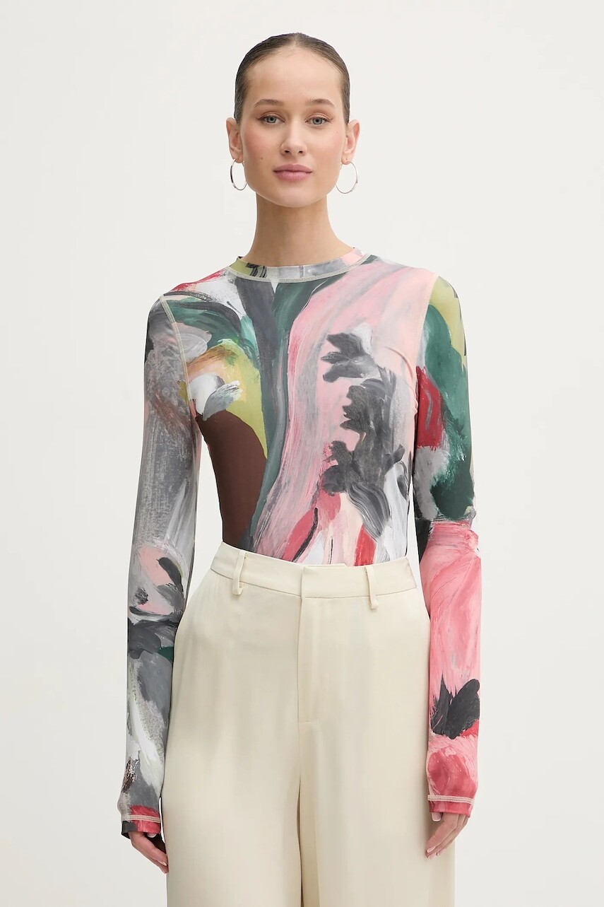 Tričko s dlhým rukávom Stine Goya ružová farba, SG-PS26-T007-2244