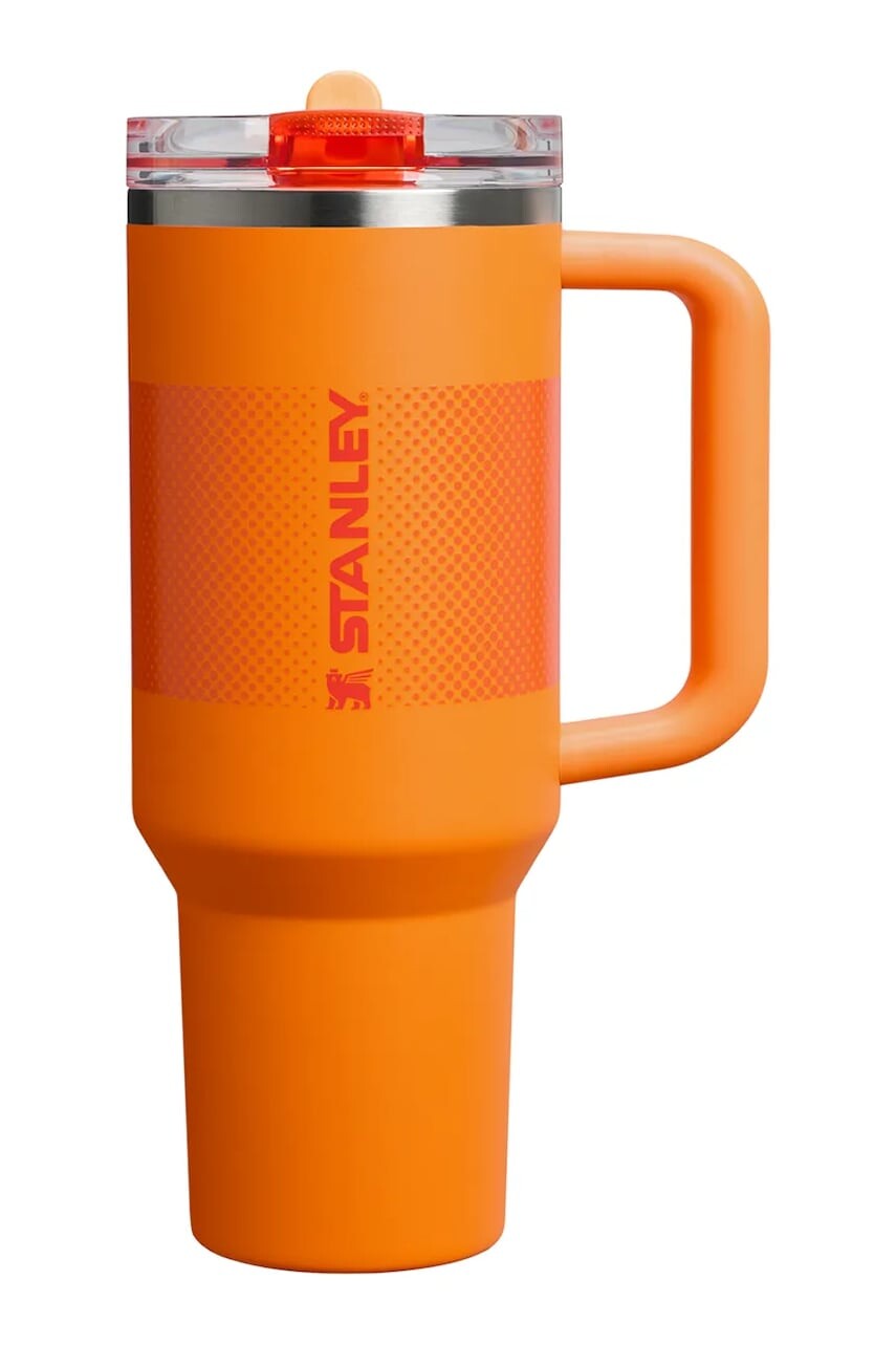 Termo hrnček Stanley The Quencher ProTour Flip Straw Tumbler 1,18 l oranžová farba