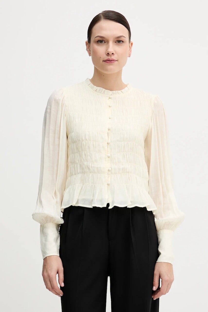 Košeľa Hoss Intropia béžová farba, regular, 6282690