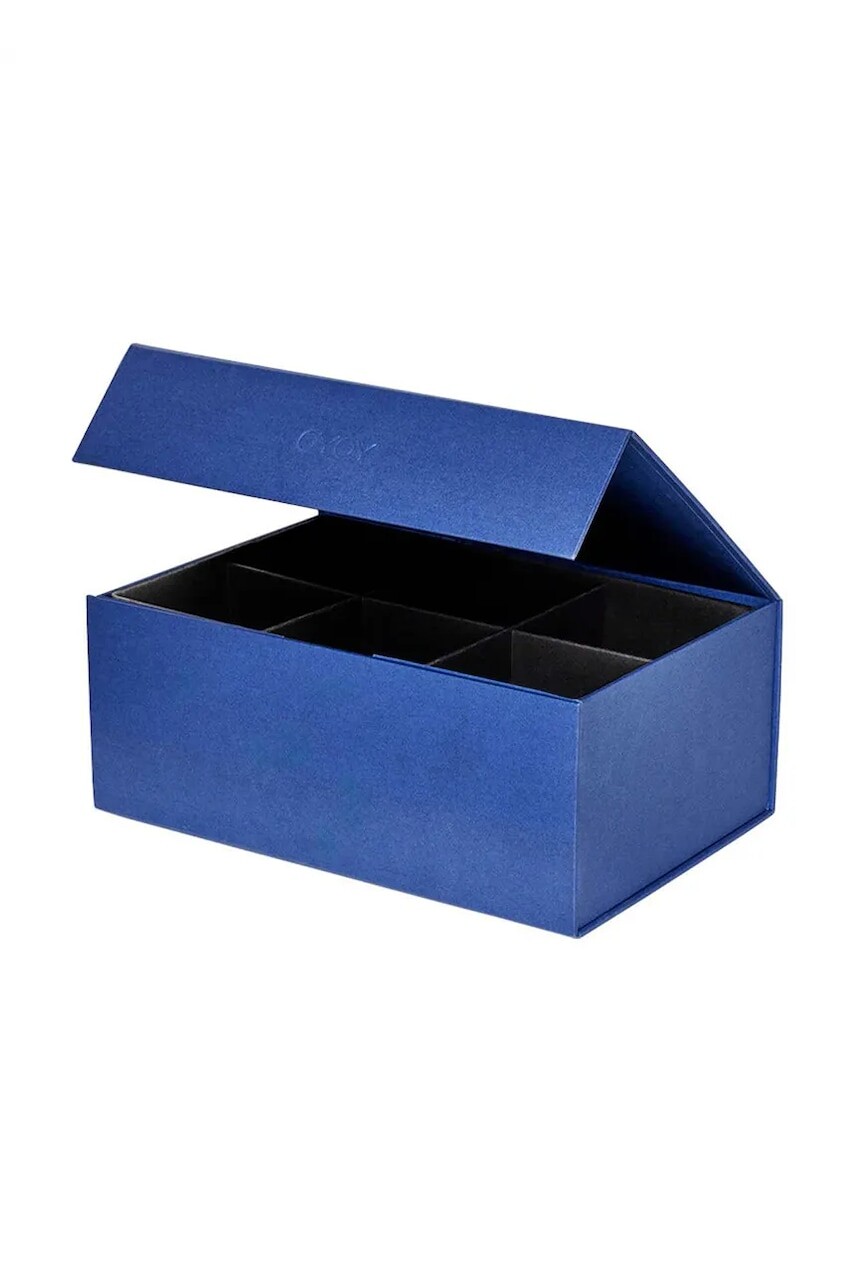 Šperkovnica OYOY Hako 25 x 18 x 10,5 cm tmavomodrá farba