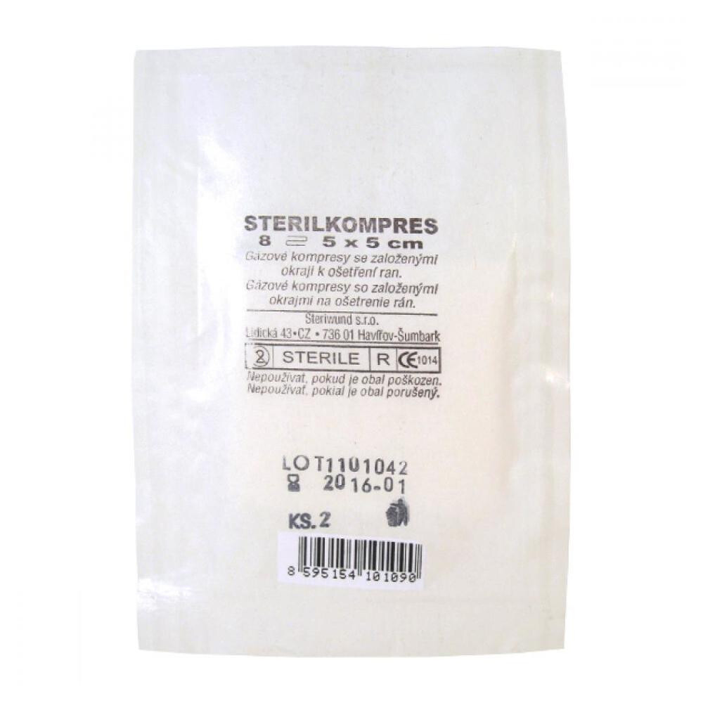 STERIWUND Gáza hydrofilná kompresia sterilná 5x5 cm 2 kusy