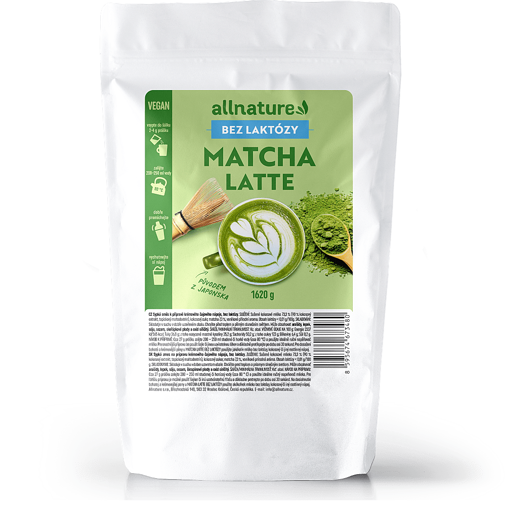 ALLNATURE Matcha latte bez laktózy 1620 g
