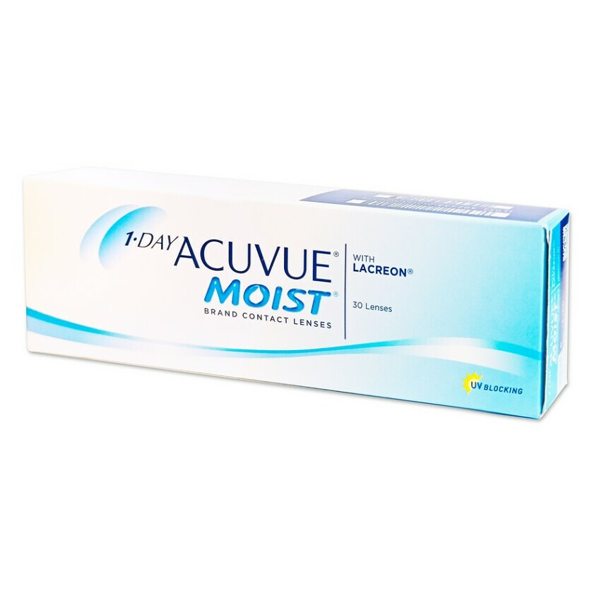 JOHNSON Acuvue Moist Jednodňové kontaktné šošovky 30 kusov, Počet dioptrií: +3,75, Počet ks: 30 ks, Priemer: 14,2, Zakrivenie: 8,5
