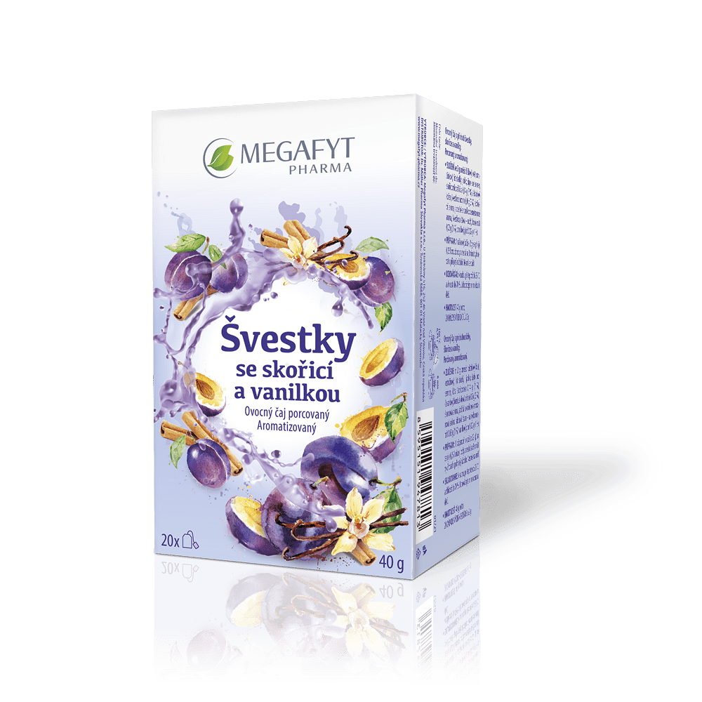 MEGAFYT Slivky so škoricou a vanilkou 20 sáčkov
