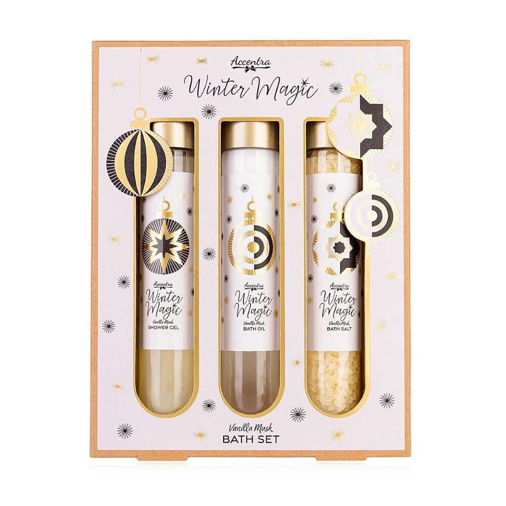 ACCENTRA Kúpeľový set Winter Magic skúmavky 3 kusy Darčekové balenie
