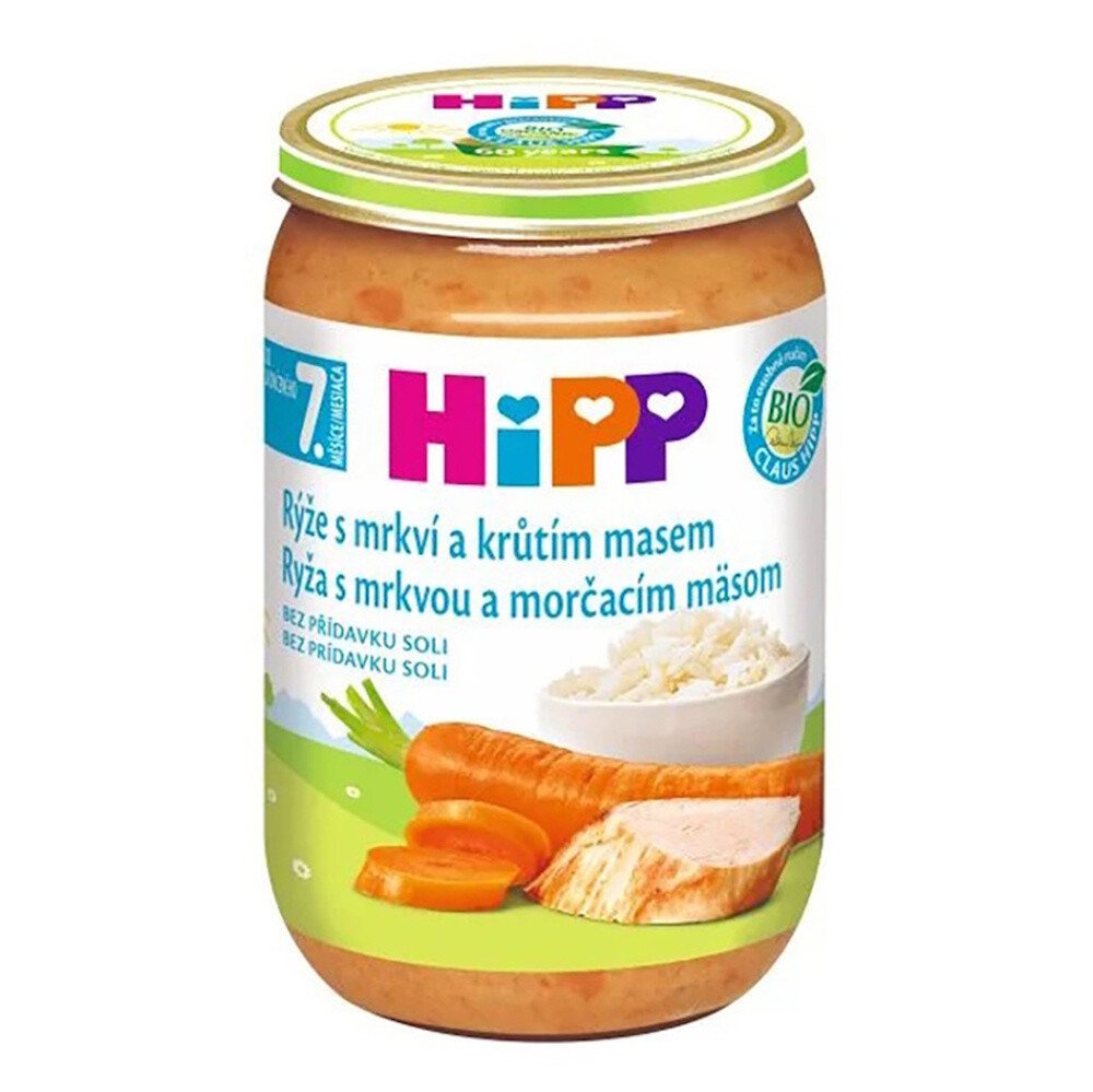 HIPP Junior ryža s karotkou a morčacím mäsom BIO 220 g