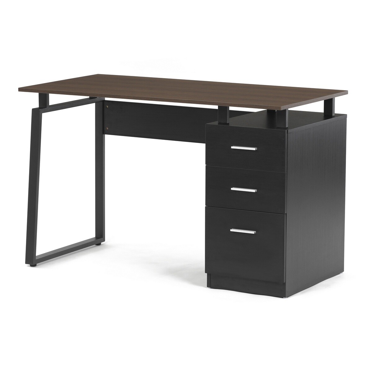 Kancelársky stôl 3218 OAK, čierny a dubový