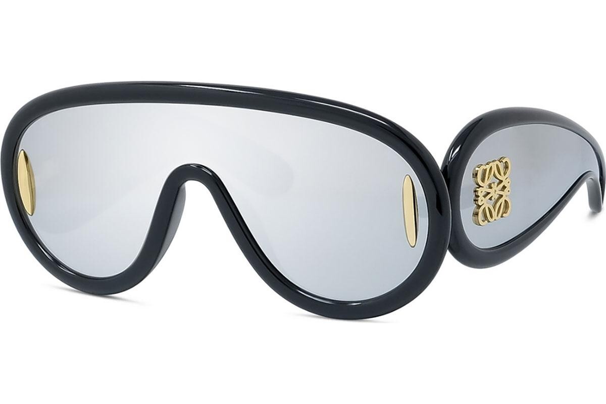 Loewe Paula's Ibiza Black / Silver Mask Sunglasses - L (99)