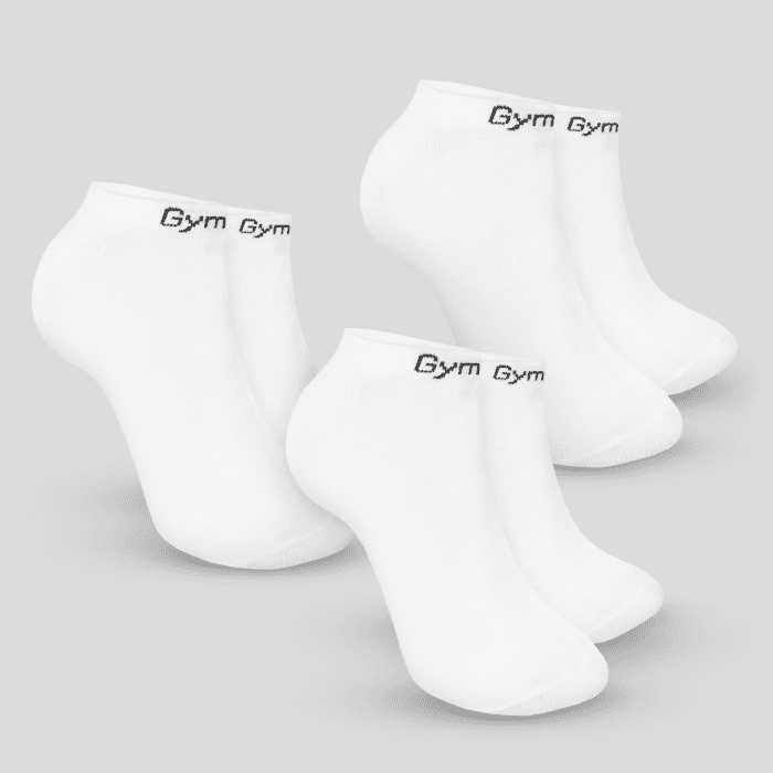 GymBeam Ponožky Ankle Socks 3Pack White  XLXL