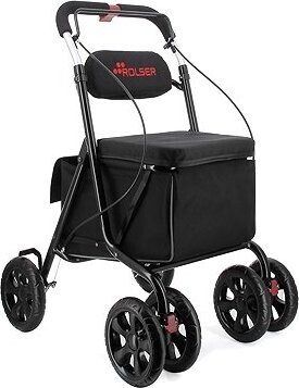 Rolser Kadira LN 4 Walk so sedadlom a brzdou, čierna