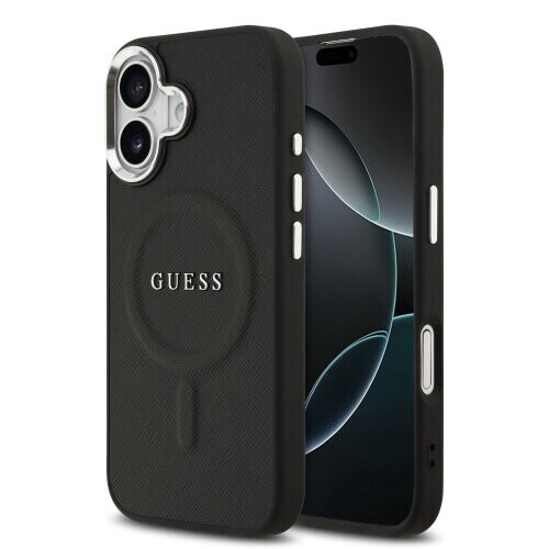 Guess PU Saffiano MagSafe Zadní Kryt pro iPhone 17 Black