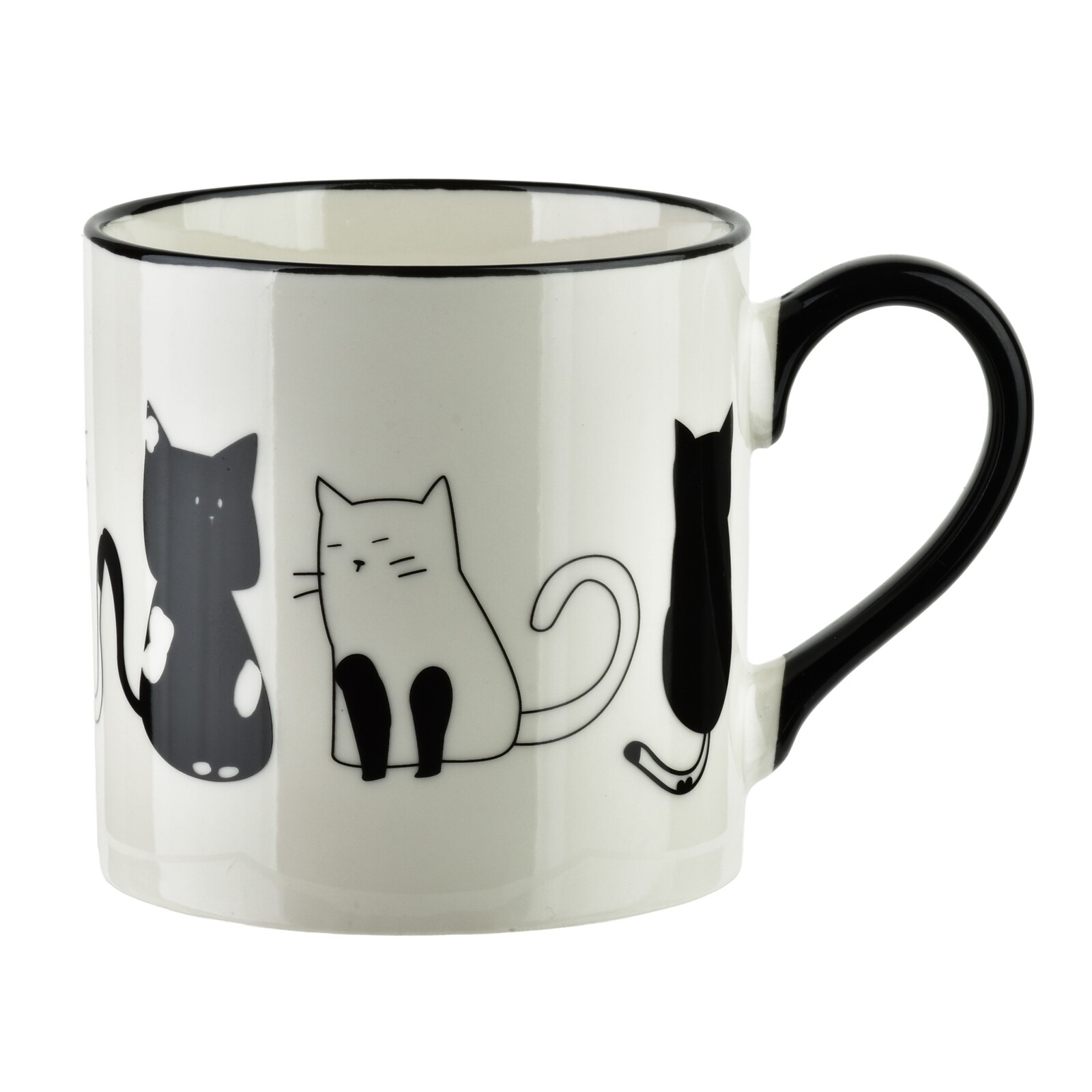 Porcelánový hrnek COTTELLO II. 370 ml bílý/černý