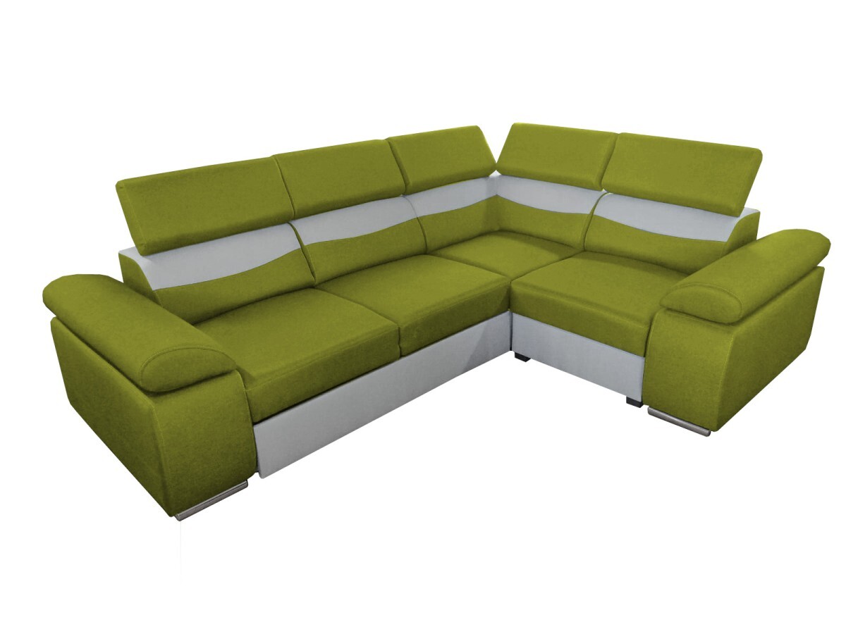 Rohová rozkladacia pohovka Smile 2A1/1A2 zelená