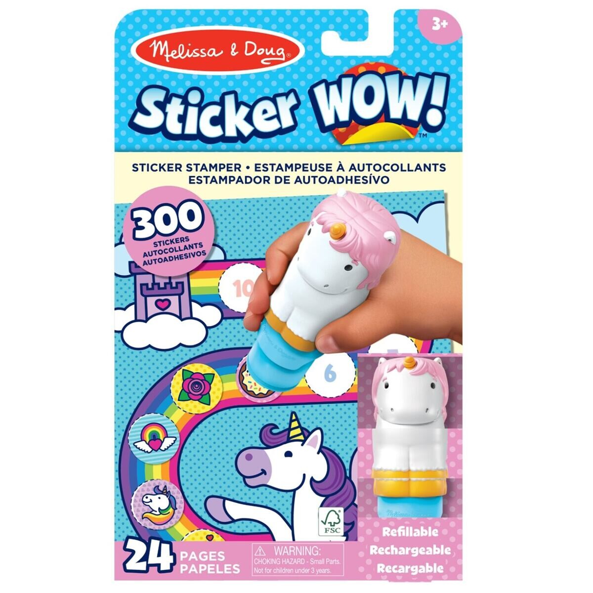 Melissa & Doug Sticker WOW! - Samolepky jednorožce