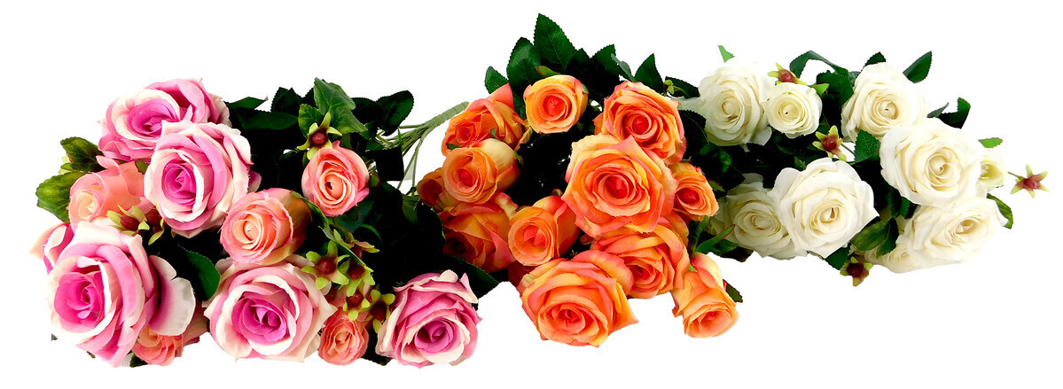 MAKRO - Kytica umelá rôzne farby, ruže