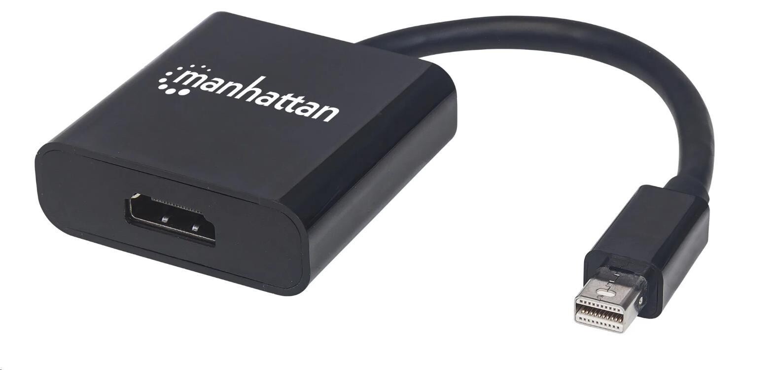 MANHATTAN Adapter mini DP na HDMI, aktívny, čierna