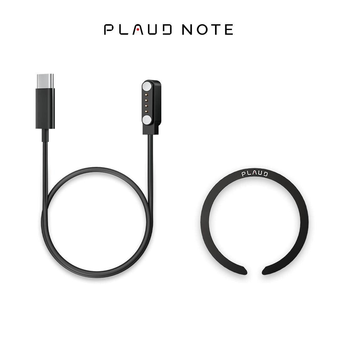 PLAUD NOTE Accessory Kit Black - Nabíjačka a magnetický clip, čierna