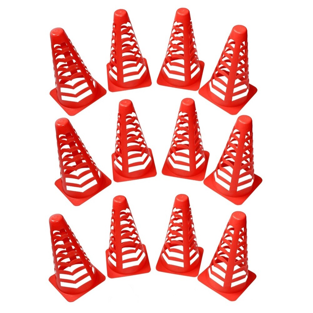 Futbalové prekážky MASTER sada 12 ks kužeľov - 22 cm