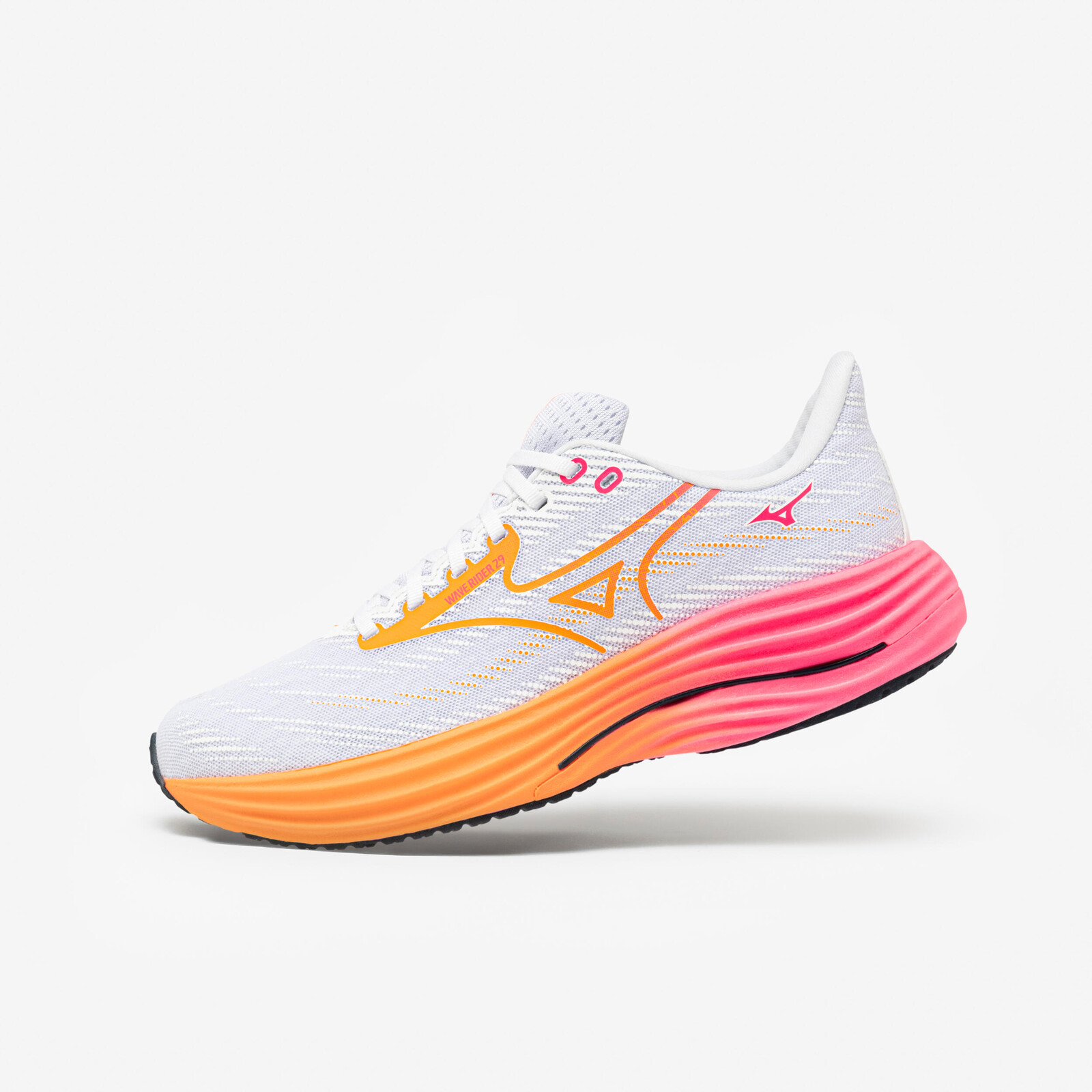 MIZUNO Wave Rider 29 pánska bežecká obuv bielo-ružovo-oranž.