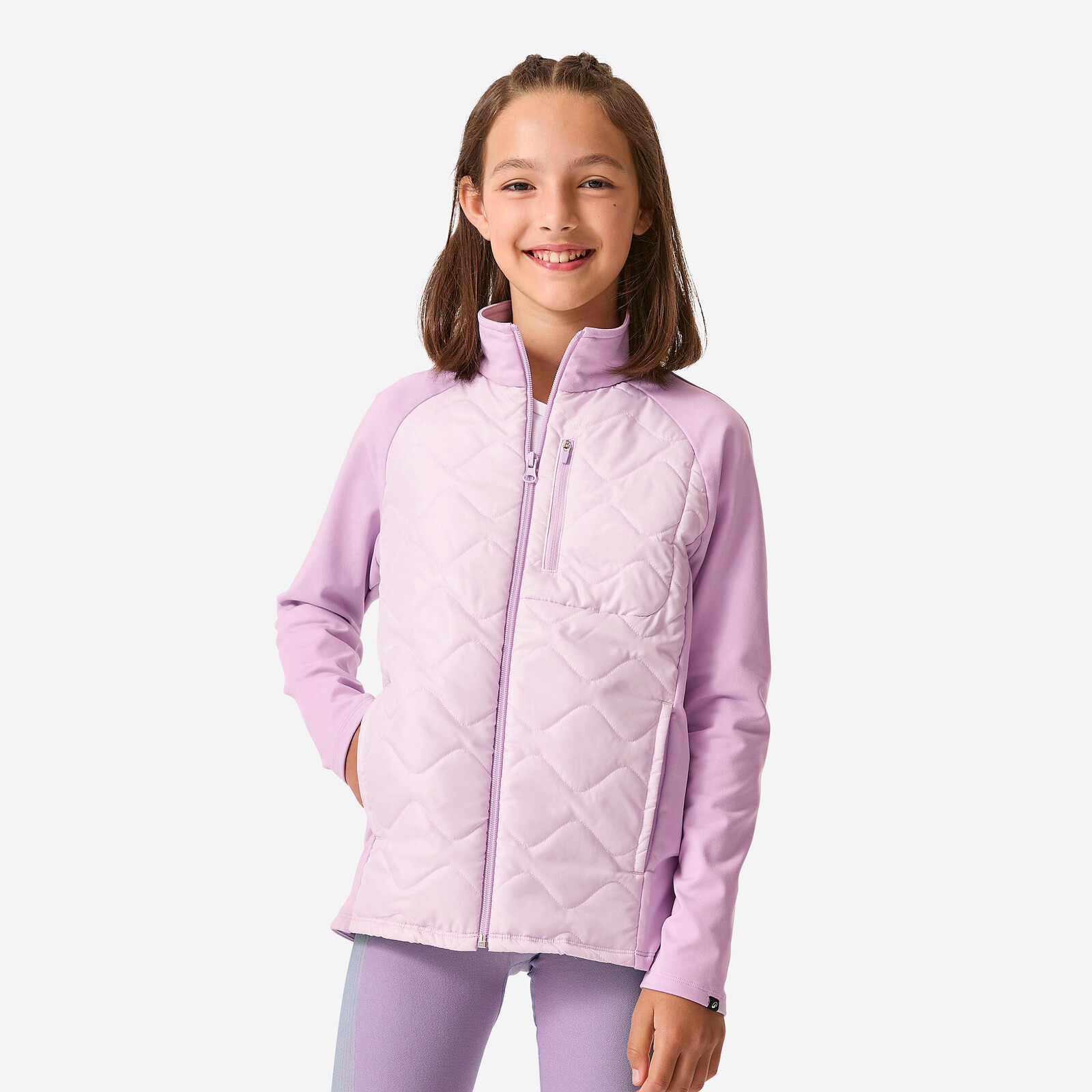 Detská hrejivá bunda 900 fialová