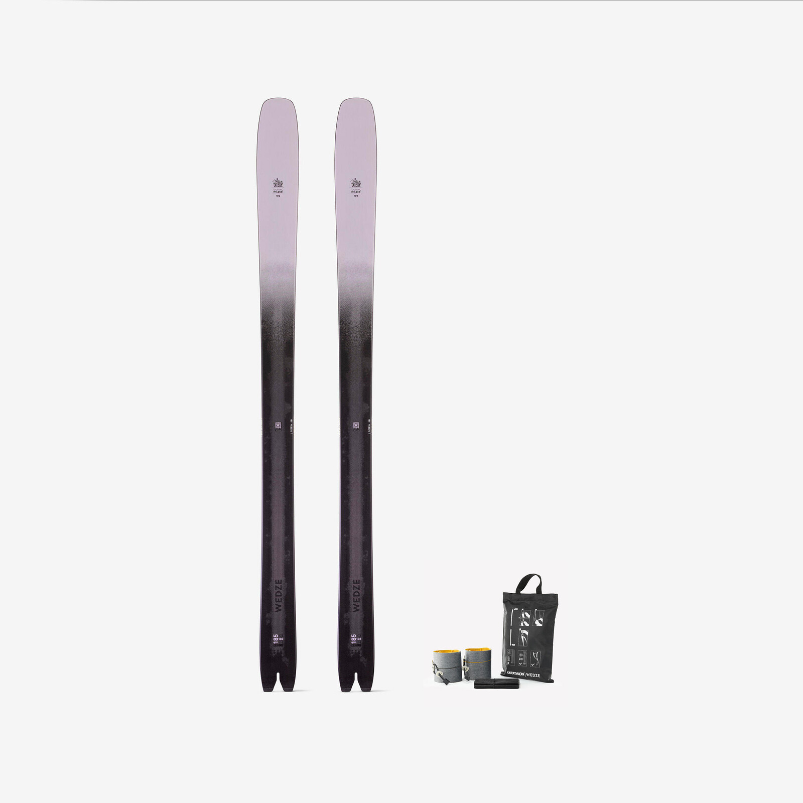 Skialpové lyže ľahké bez viazania WILDER 102