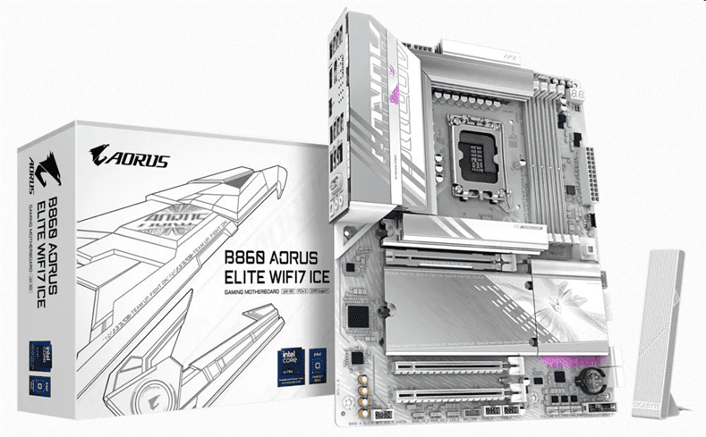 Gigabyte AORUS B860 ELITE WIFI7 ICE, Intel B860, LGA1851, 4xDDR5, ATX B860 A ELITE WF7 ICE