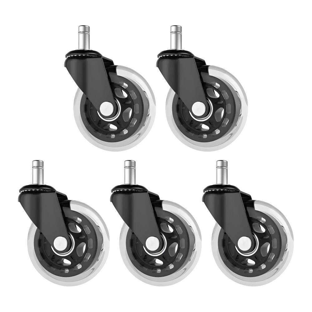 KONDELA Koliesko Typ 3 koliesko (5 ks) čierna / transparentná