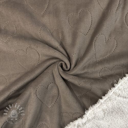 Kojenecký plyš TEDDY Hearts taupe