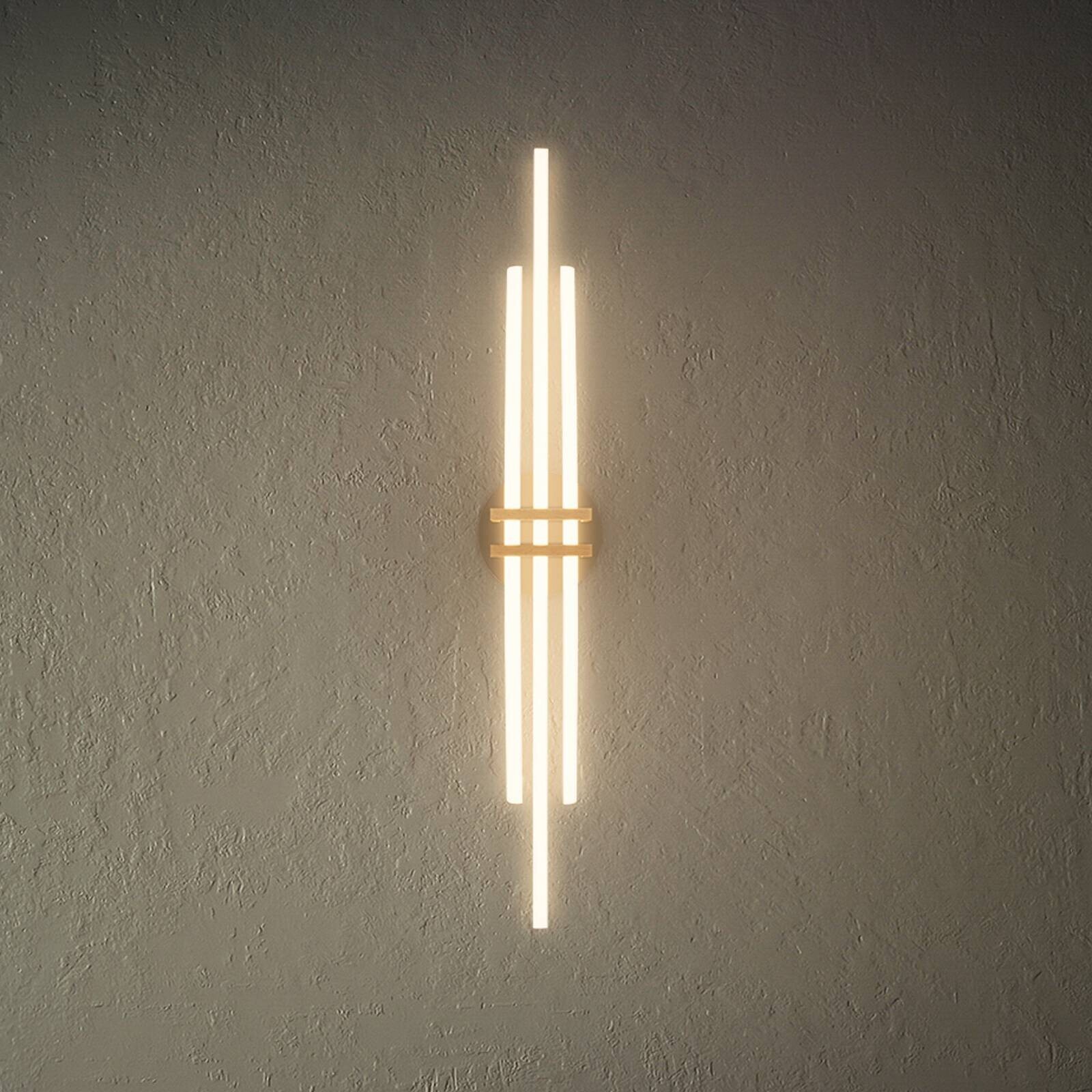 Stropné LED svetlo Tinka, farba dreva/čierna, dĺžka 98 cm