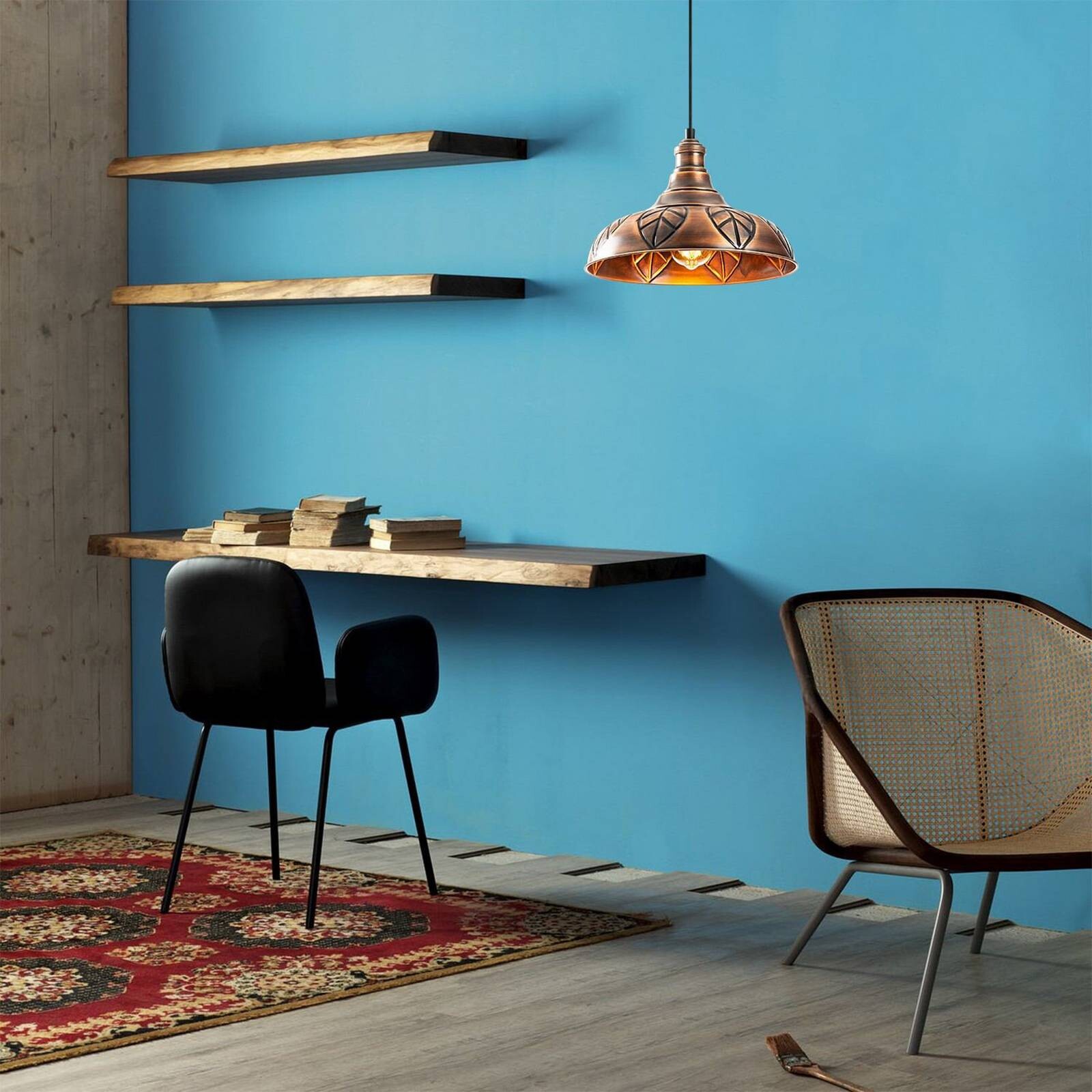 Závesné svietidlo Saglam, meď, kov, Ø 32 cm, E27