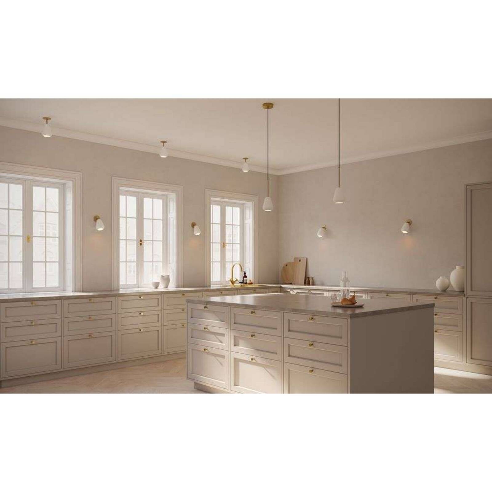 Nuura Zapustiteľné bodové svetlá Anoli Spot Recessed, Ø 10 cm, biela/zlatá