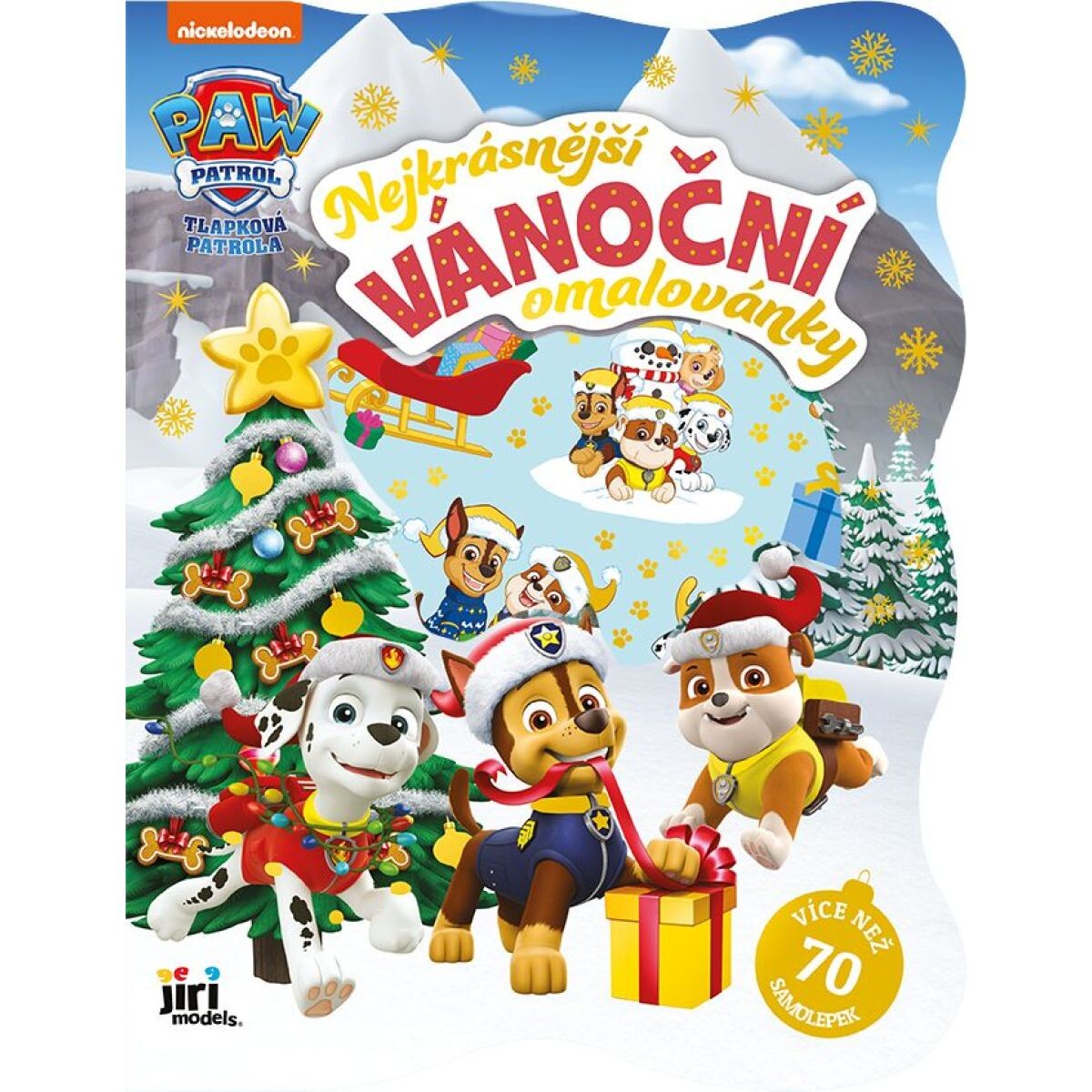 Jiri Models Najkrajšie vianočné omaľovánky so samolepkami Tlapková patrola
