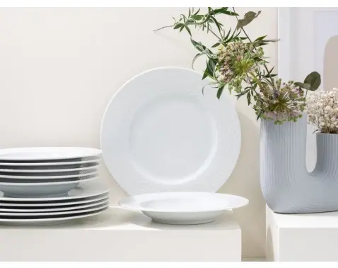 Sada tanierov (12 dielov) Polo, biela%