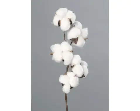 Umelá kvetina Bavlník 49 cm, biela%