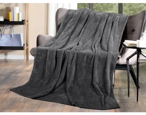 Flanelová deka Cashmere Dots 150x200 cm, antracitová%