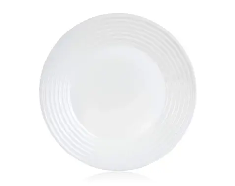 Plytký tanier Harena 25 cm, biele sklo%