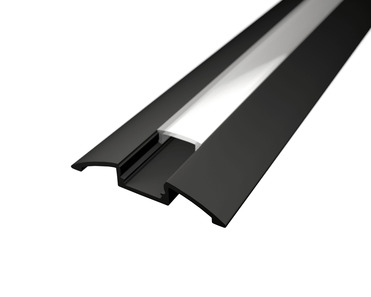 LED Solution Nástenný profil pre LED pásiky N4 čierny Vyberte variantu a dĺžku: Profil bez difúzora 1m