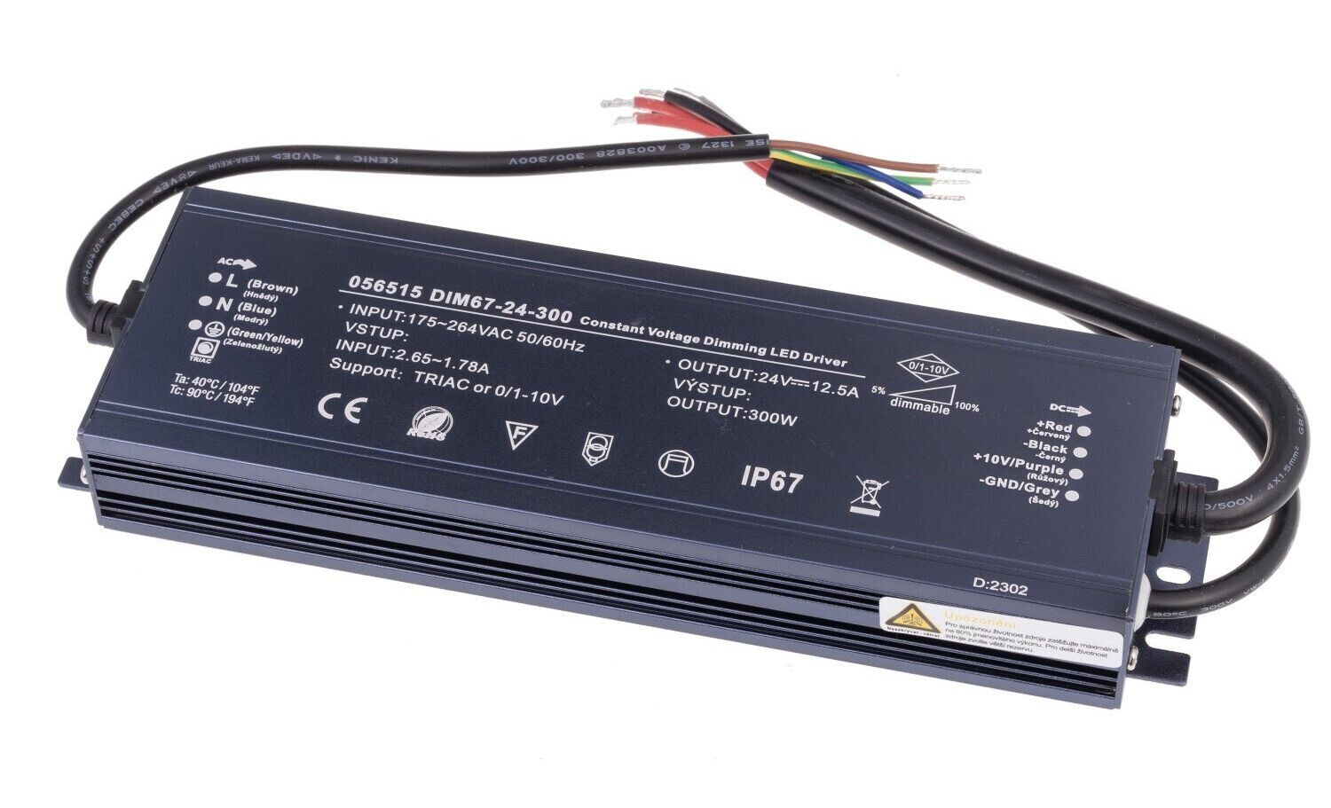 T-LED LED stmievateľný zdroj (trafo) 24V 300W IP67 056515