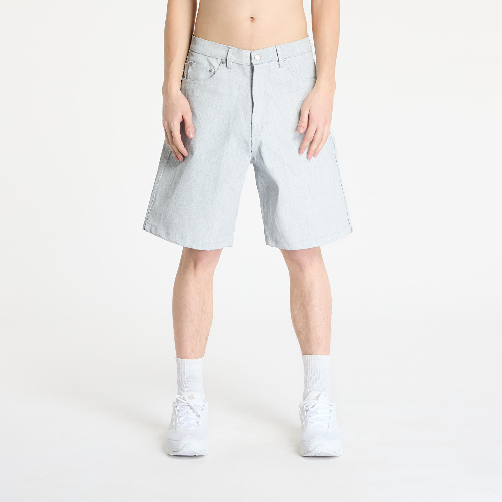 Šortky PLEASURES Whiteout Baggy Jorts Off White 30