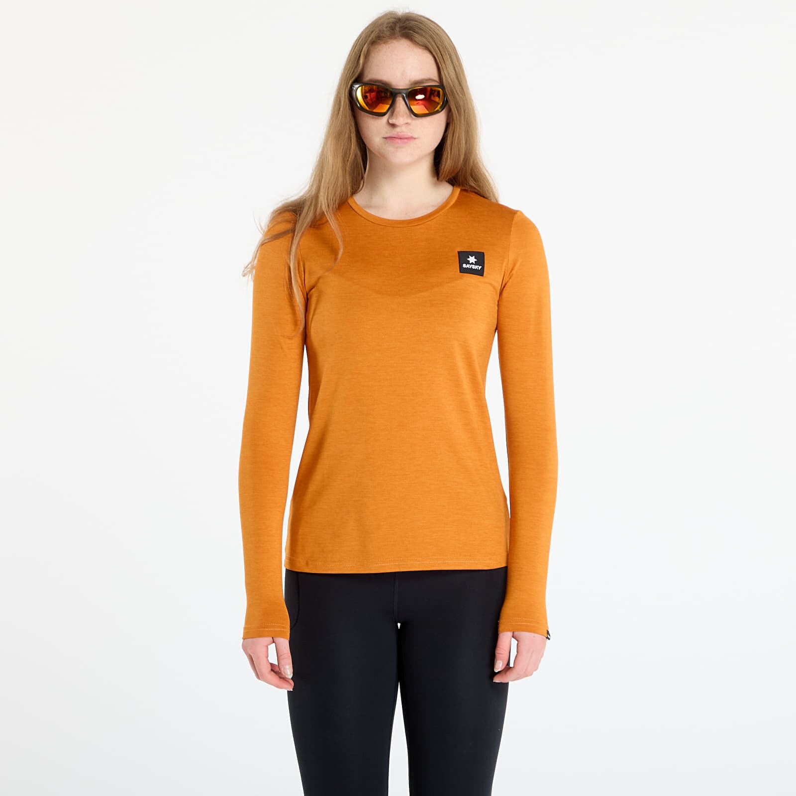 Tričko SAYSKY W Reflective Logo Pace Long Sleeve Orange XS